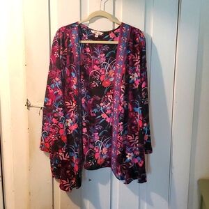 Pioneer Woman Floral Embroidered Kimono Jacket